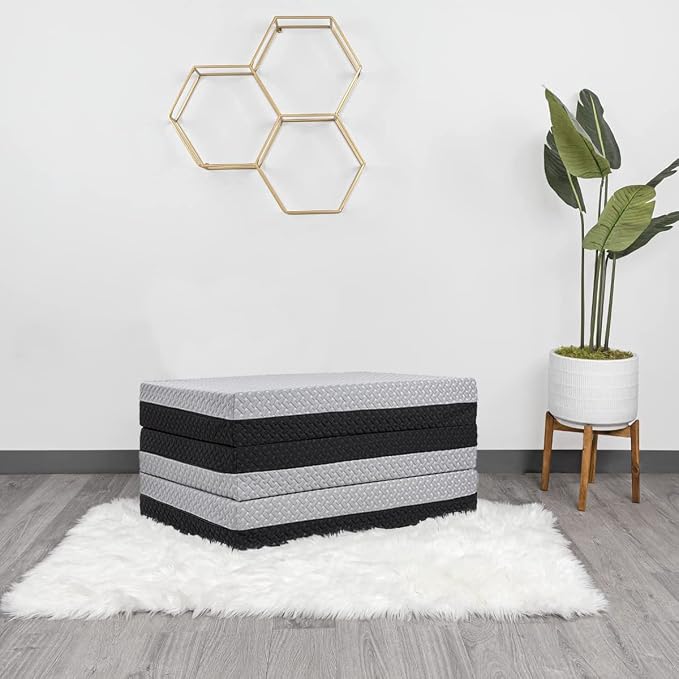 6 Inch Dual Sided Premium Tri-Fold Memory Foam Mattress with Washable Waterproof Cover - Image 6