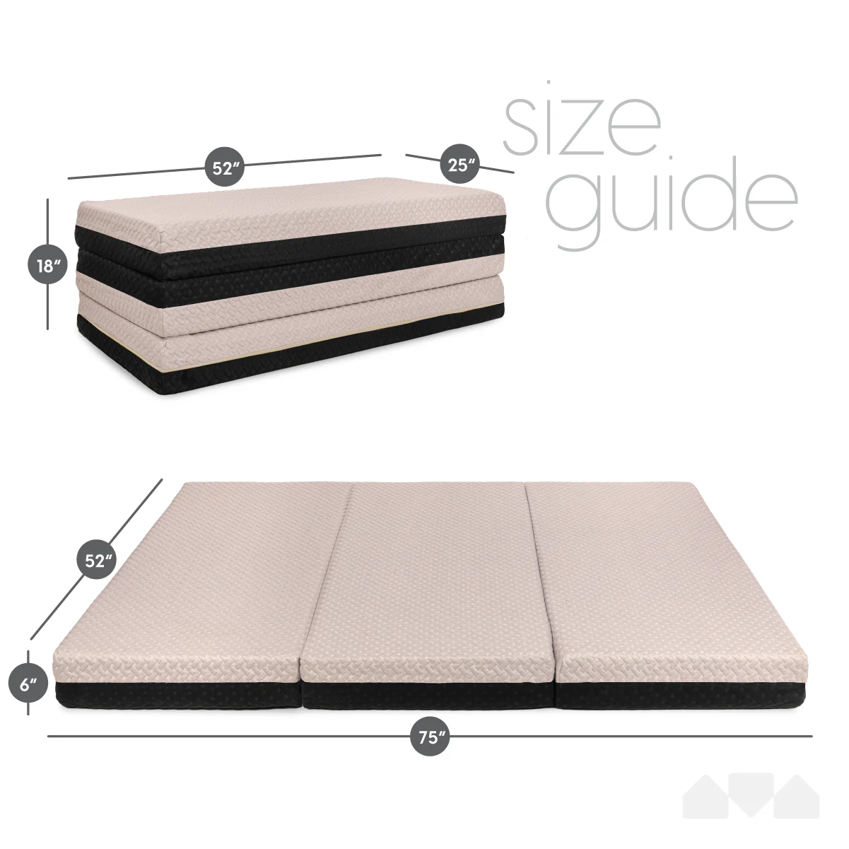 6 Inch Premium Tri-fold Dual Sided Memory Foam Mattress - Image 26
