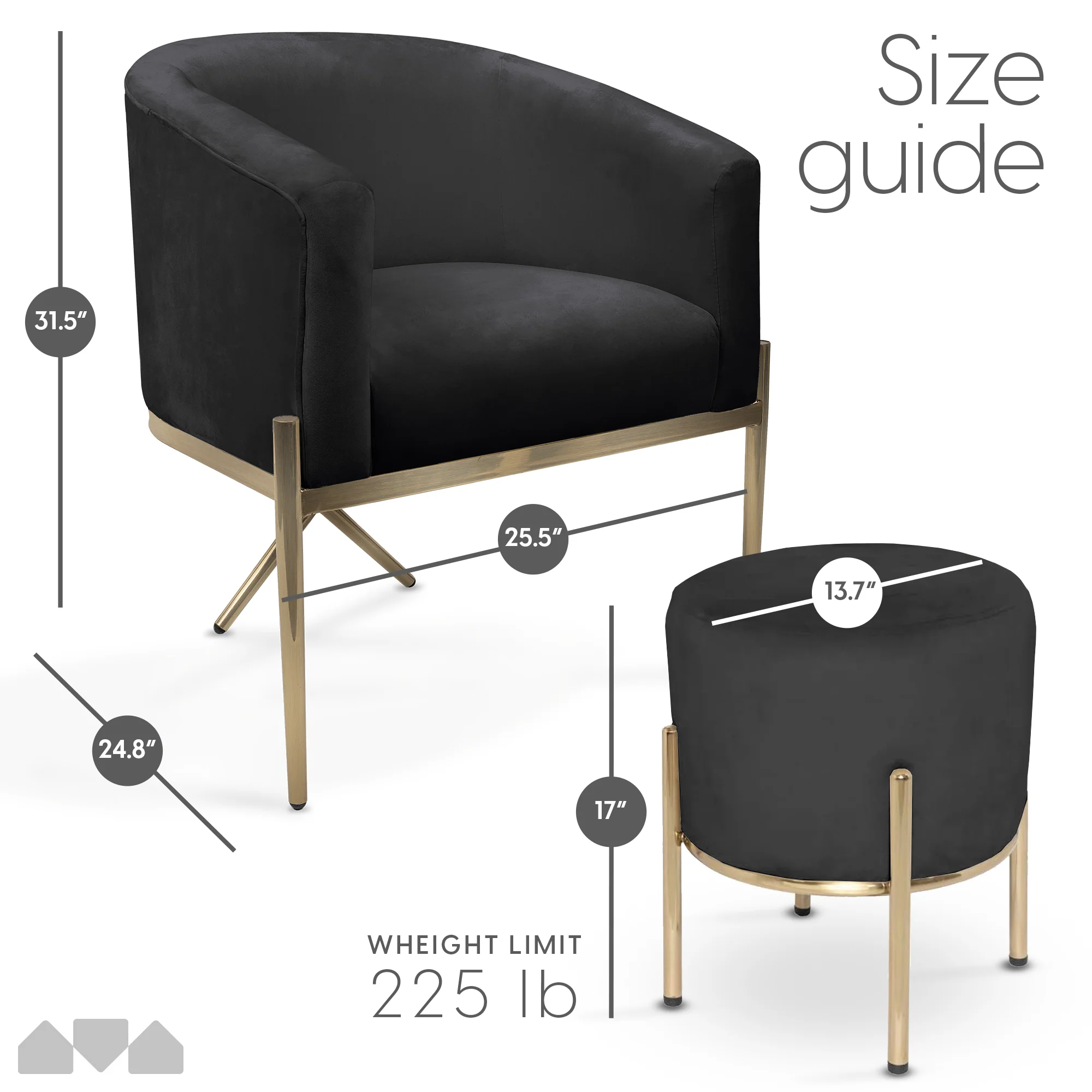 Arm Chair and Accent Ottoman Set - Image 12