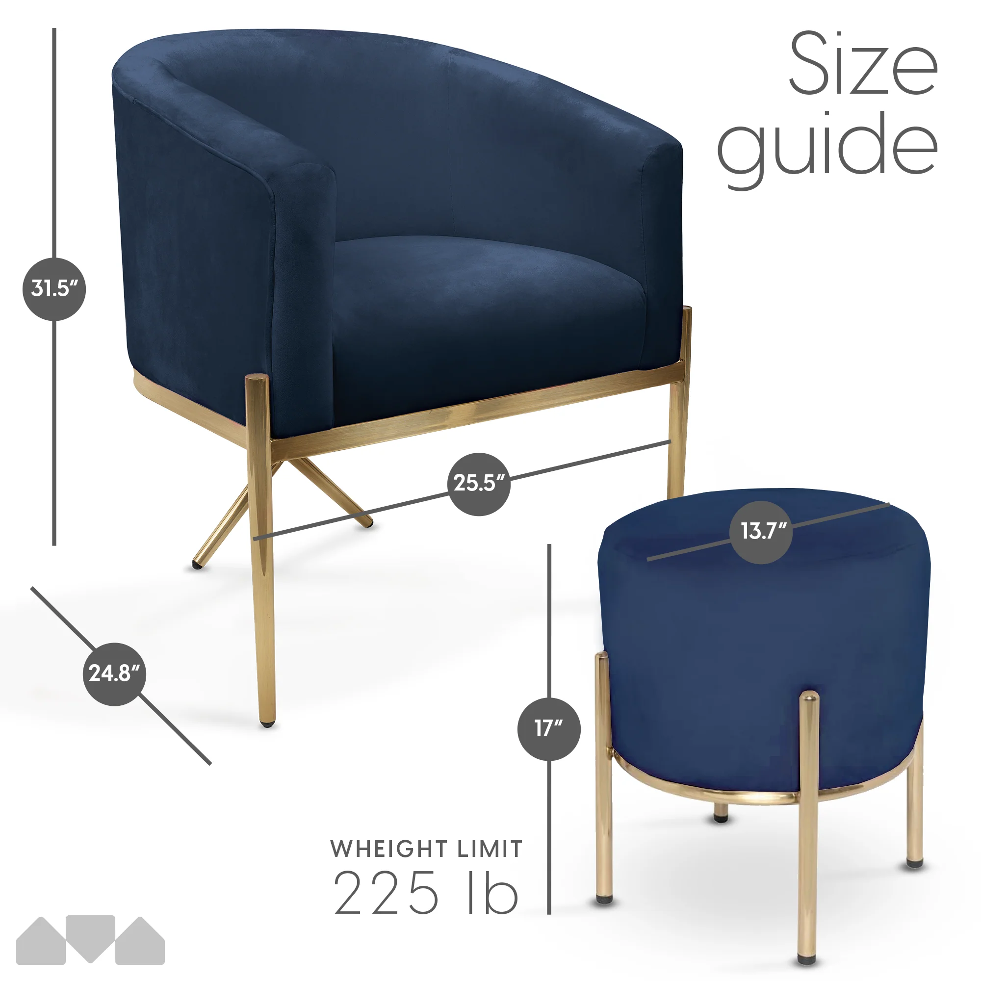 Arm Chair and Accent Ottoman Set - Image 20