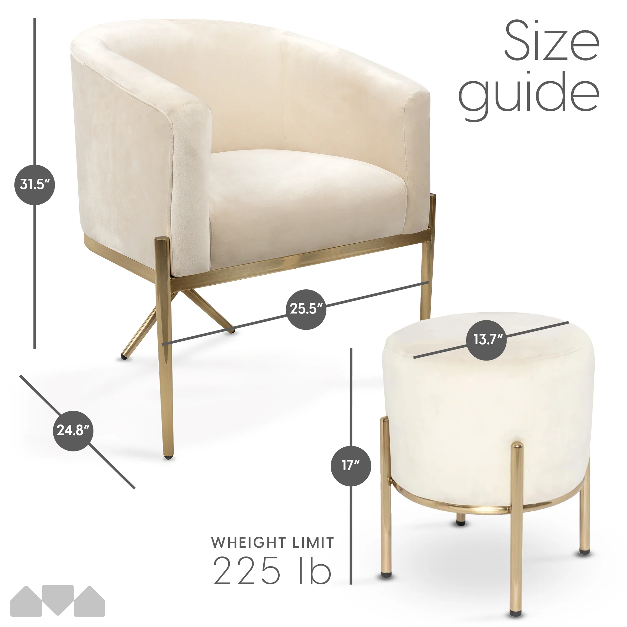 Arm Chair and Accent Ottoman Set - Image 4