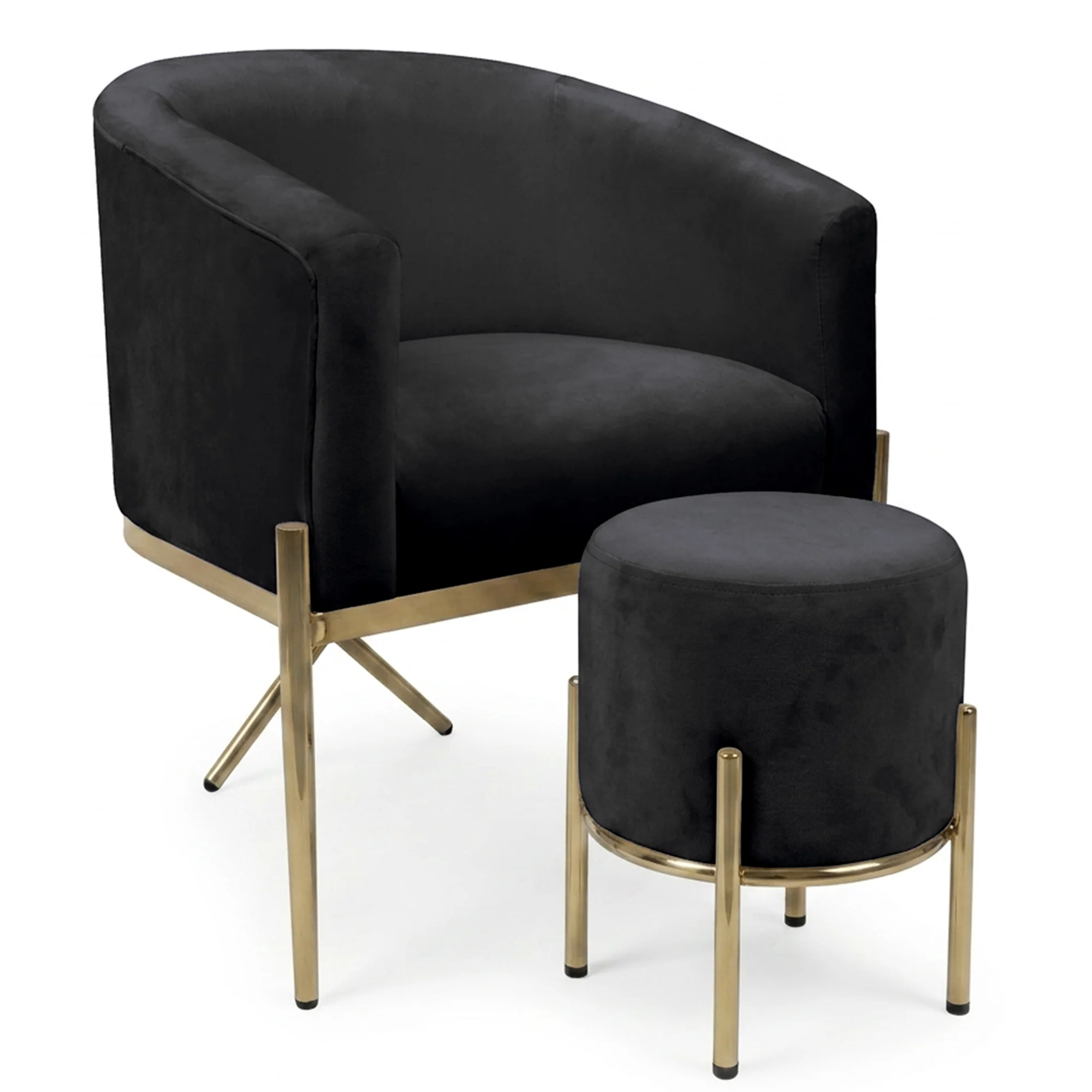 Arm Chair and Accent Ottoman Set - Image 9