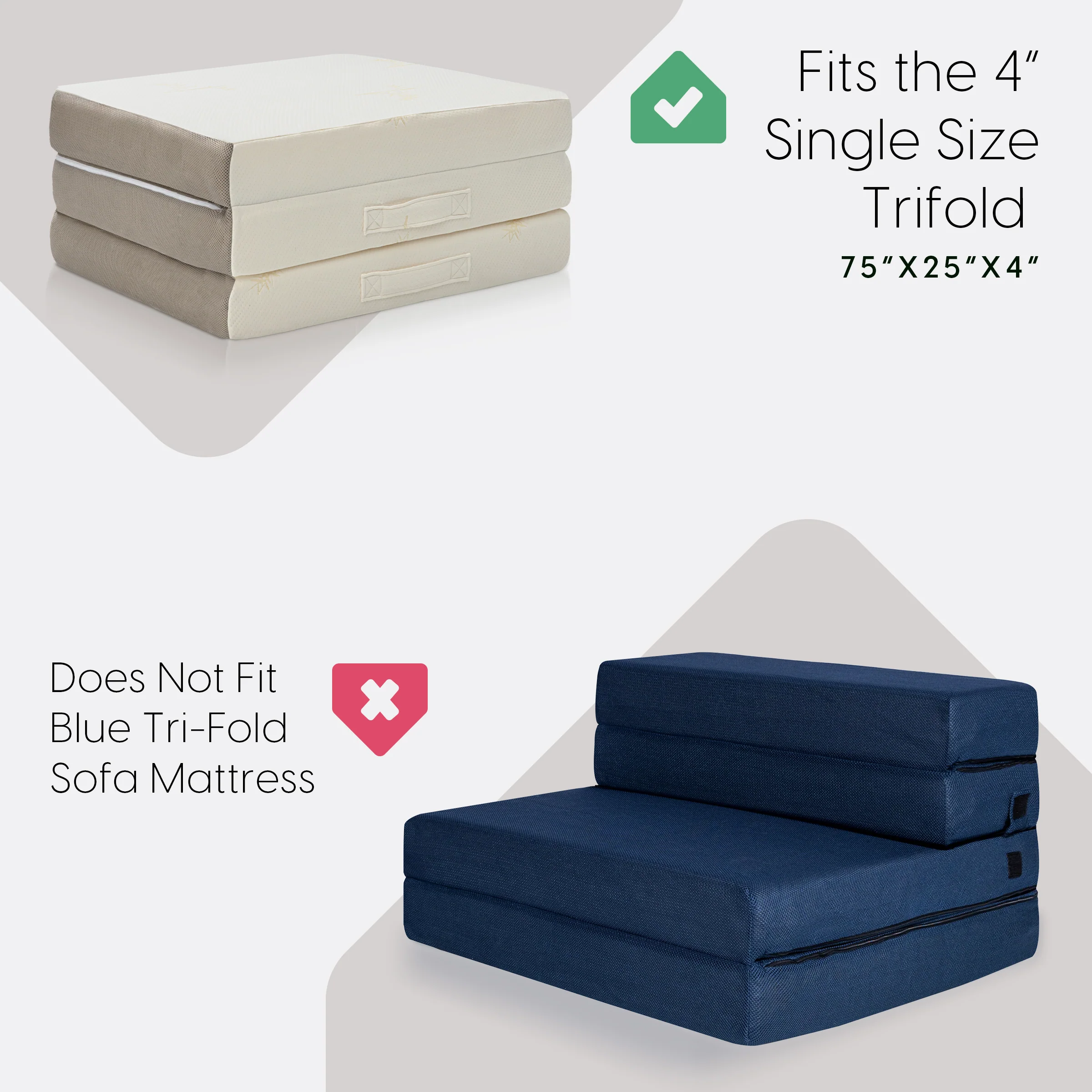 4 Inch Tri-fold Mattress Carry Case - Image 7