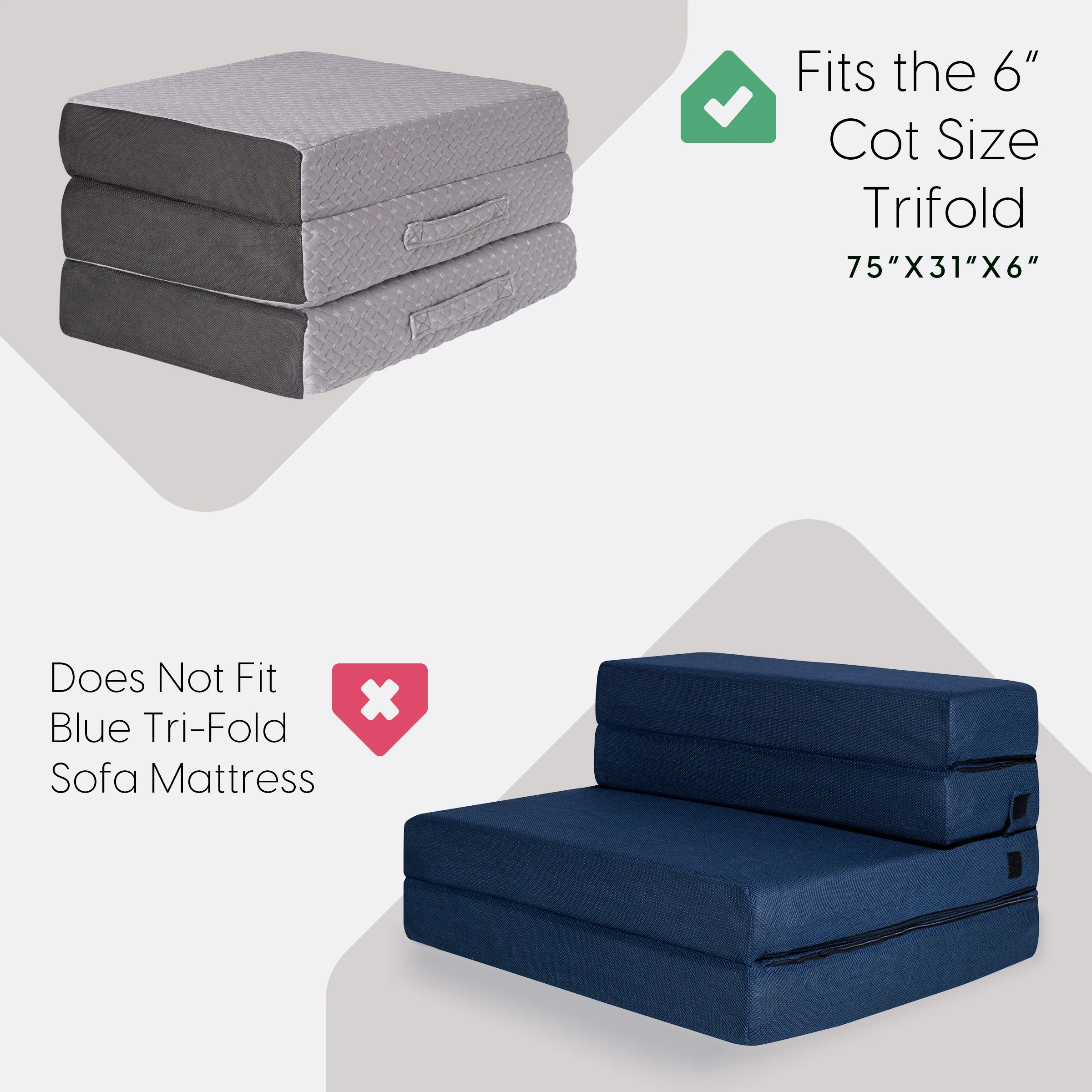 6 Inch Tri-fold Mattress Carry Case - Image 7