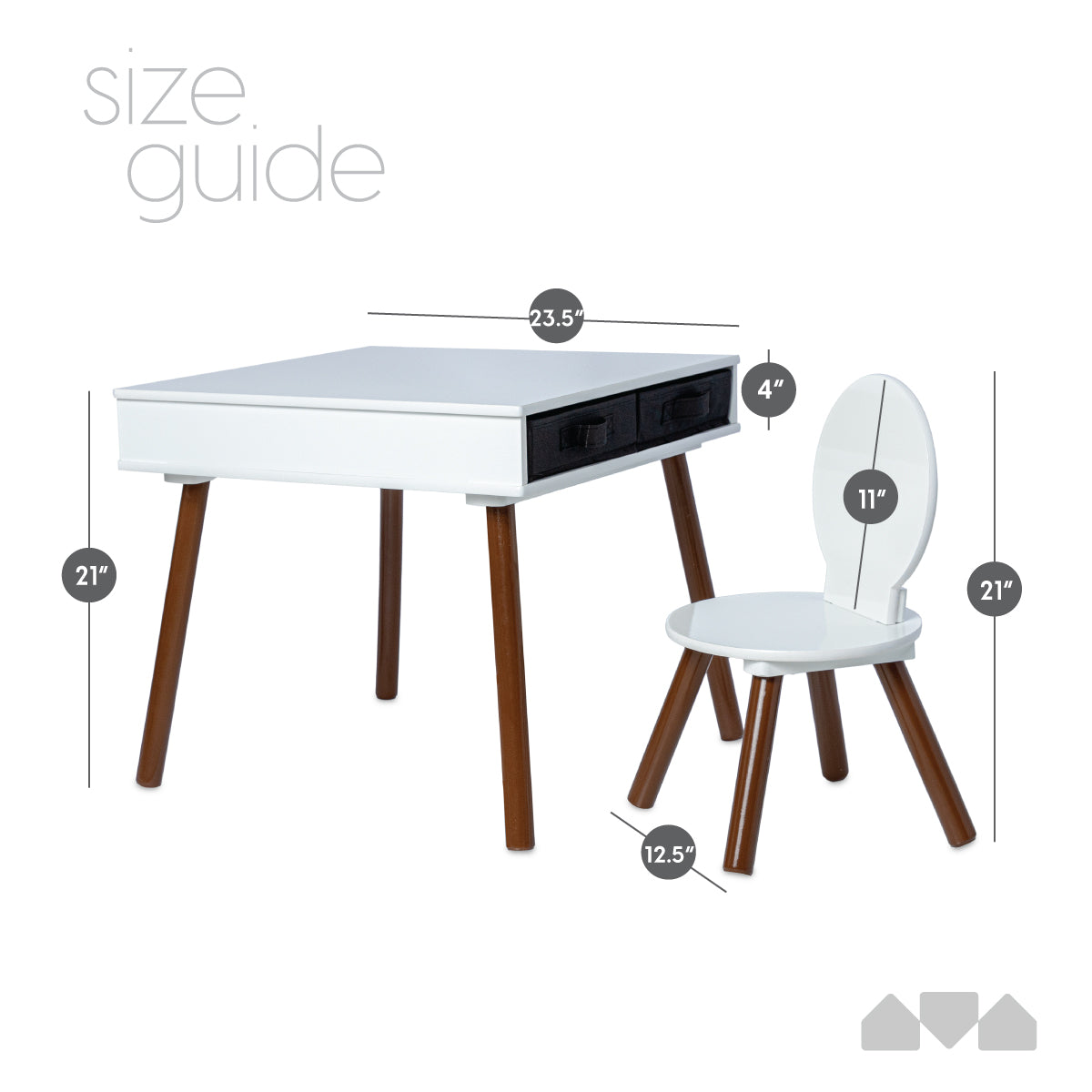 Kids Mid Century Modern Table and Chair Set - Image 3