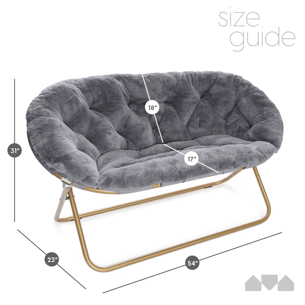 Double Cozy Faux Fur Saucer Chair X-Large - Image 3