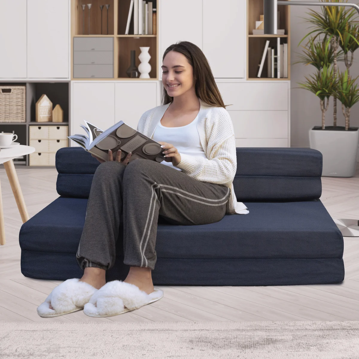 Tri-fold Foam Sofa Bed Mattress - Image 25
