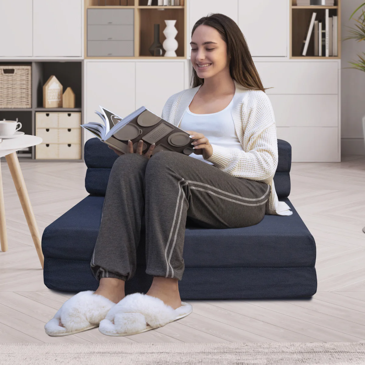 Tri-fold Foam Sofa Bed Mattress - Image 6