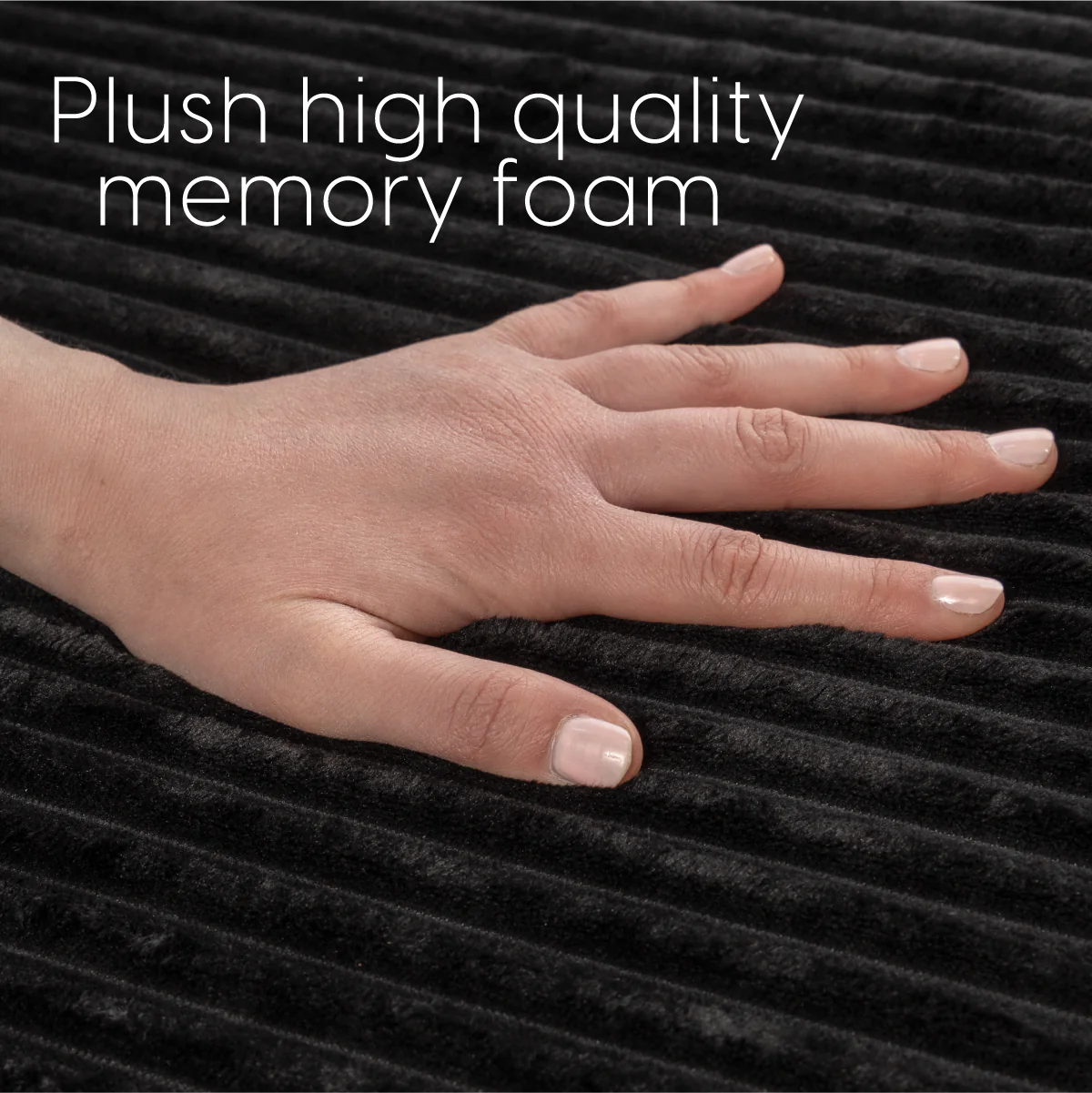 Tri-fold Foam Sofa Bed Mattress with Ribbed Fur Cover-Twin Size - Image 12