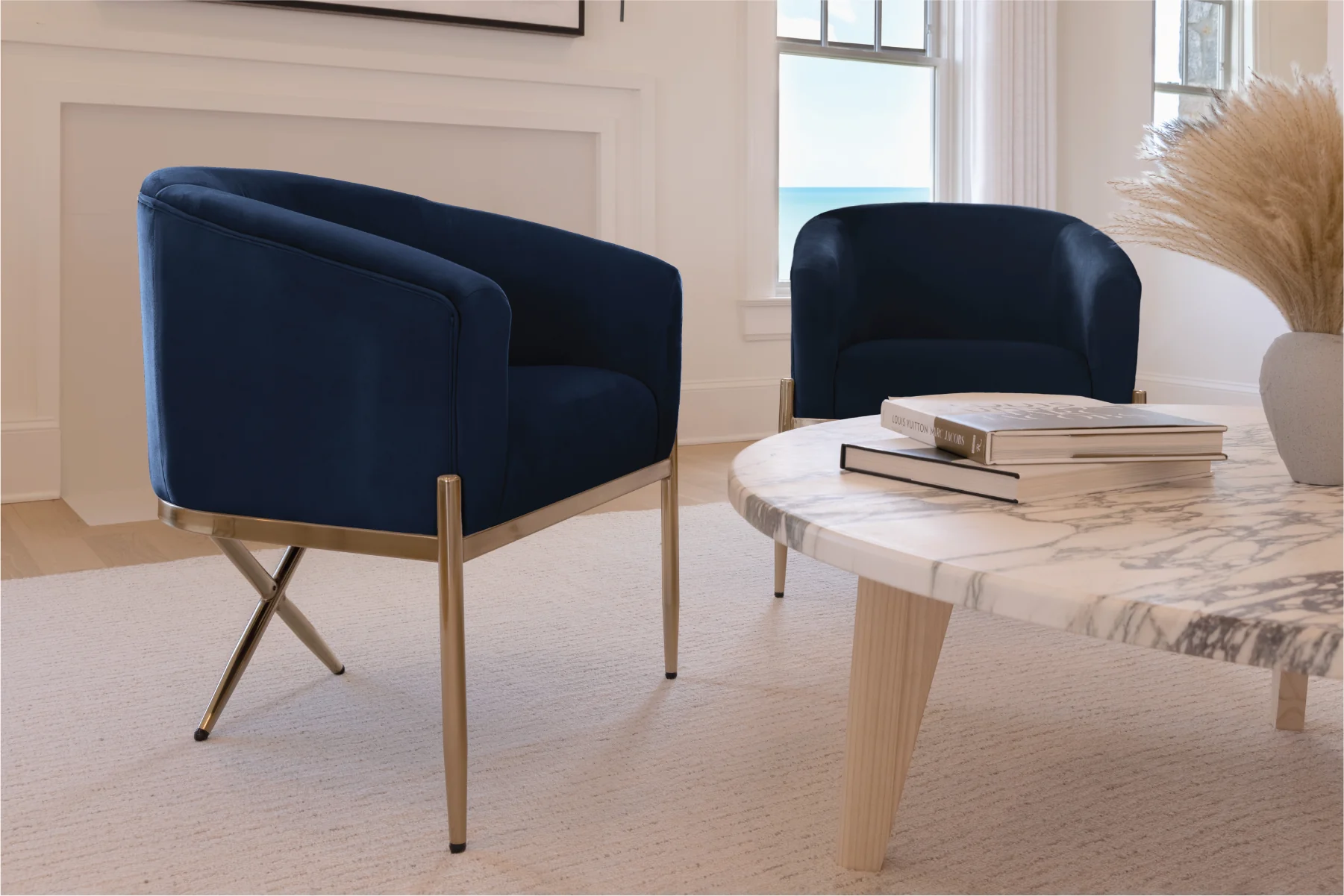 Velvet Dining Armchair - Image 17