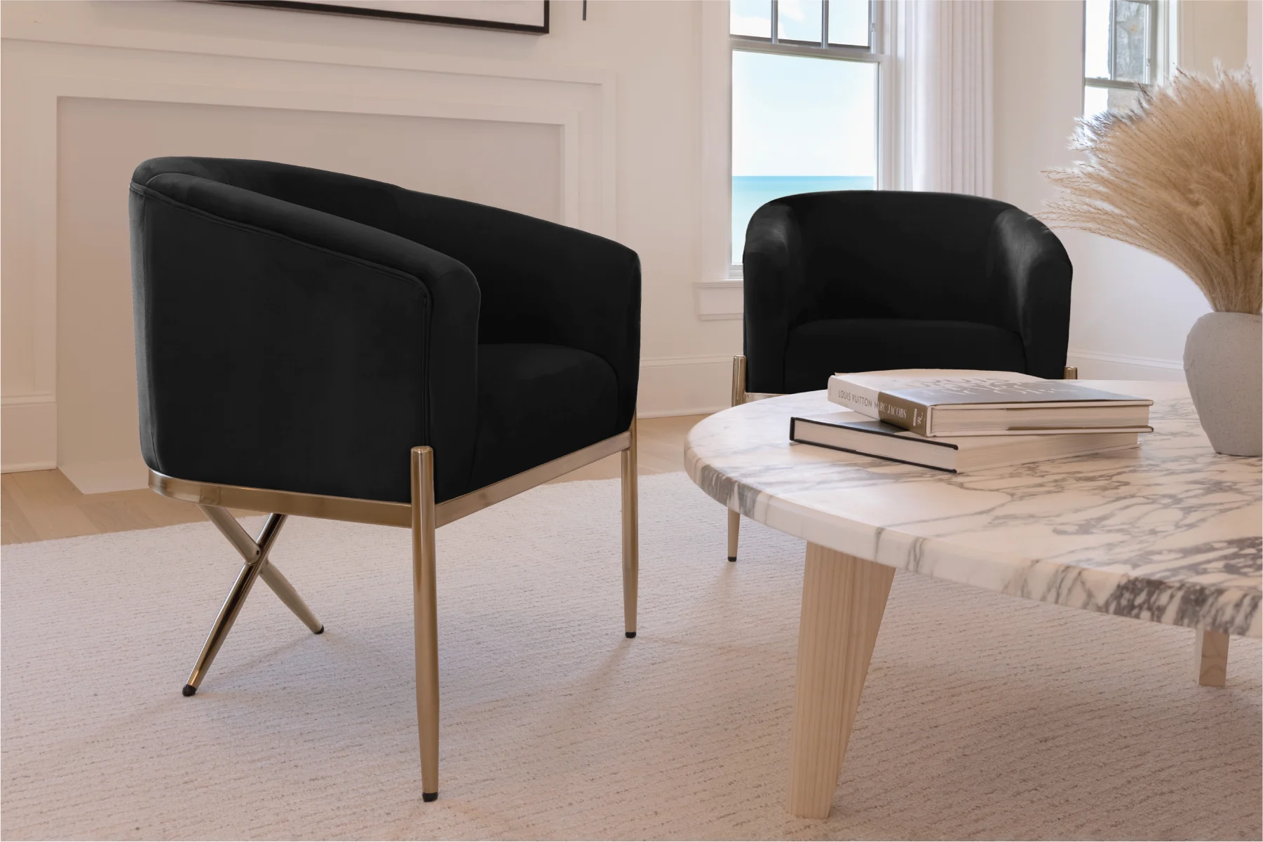 Velvet Dining Armchair - Image 26