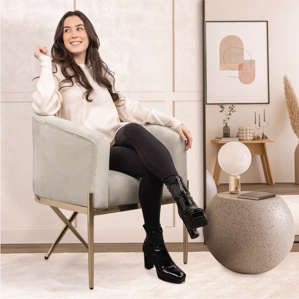 Velvet Dining Armchair - Image 5