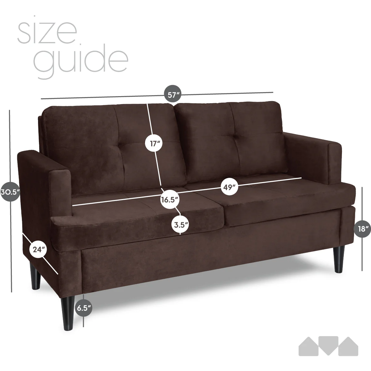 Velvet Loveseat Sofa - Image 24