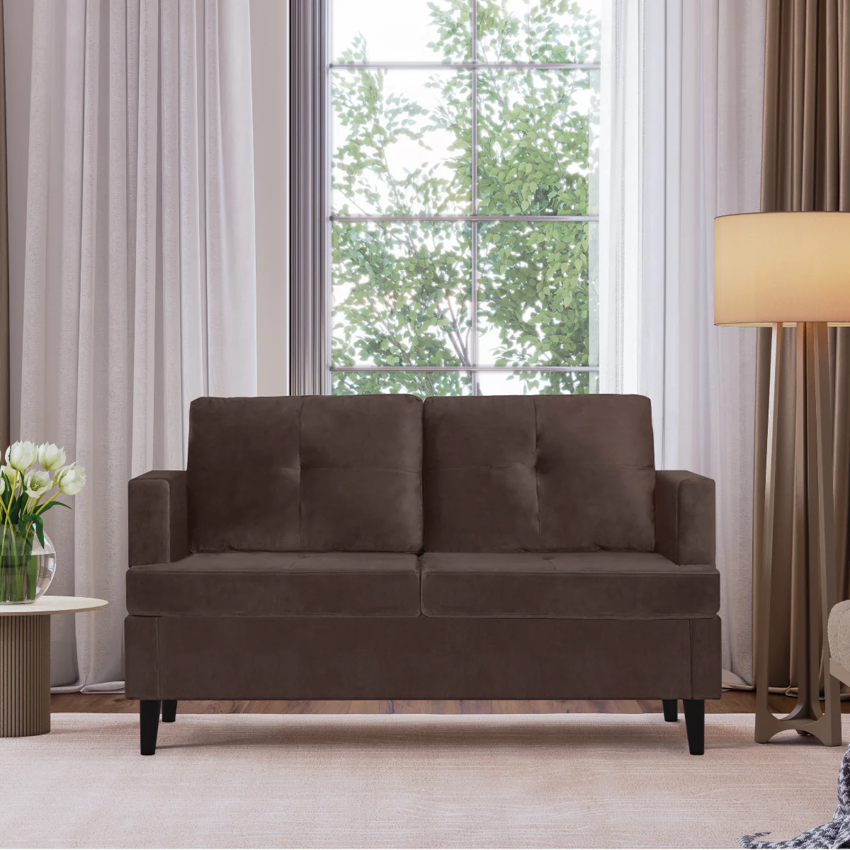 Velvet Loveseat Sofa - Image 26