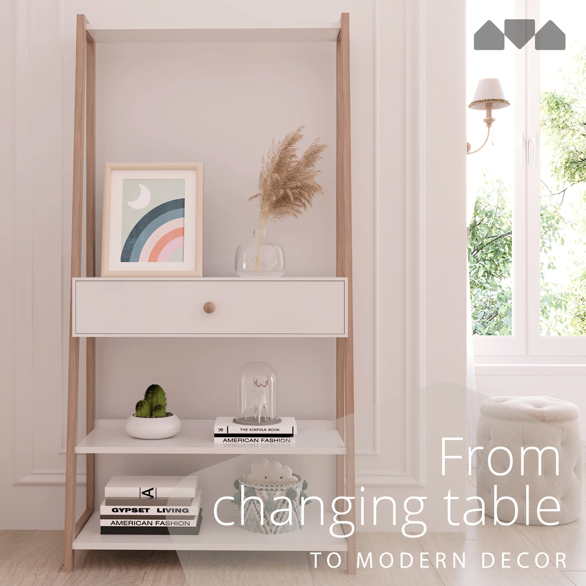 Milliard White Baby Changing Table with Storage & Drawers - Image 6